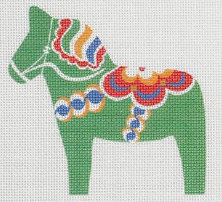 Dala Horse - Green by Pepperberry Designs (thumbnail)