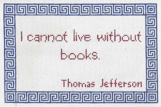 Cannot Live W/out Books Pillow - Trunk Show by Doolittle Stitchery (thumbnail)