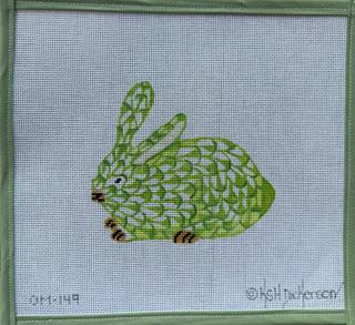 Mini H inspired bunny lime & gold by Kate Dickerson Needlepoint Collections (thumbnail)