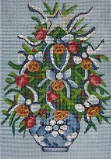 Blue Bow Christmas Tree by Alice Peterson (thumbnail)