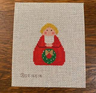Red Angel with Green Wreath and Gold Bow by KCN Designers (thumbnail)
