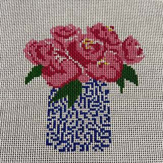 AB79 Pink Peonies by Alice & Blue Needlepoint Designs (thumbnail)