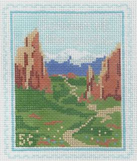 Travel Stamp - Garden of the Gods by Stitch Style Needlepoint (thumbnail)
