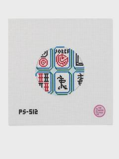 Mahjong Tiles - Round (Jewel) by The Painted Stitch (thumbnail)