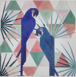 Two Parrots by Blue Waters Needlepoint (thumbnail)
