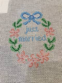 Just Married floral oval by Stitch Style Needlepoint (thumbnail)