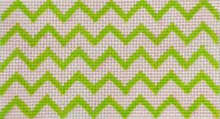 Pink and Green Zig Zag Insert by Kate Dickerson Needlepoint Collections (thumbnail)