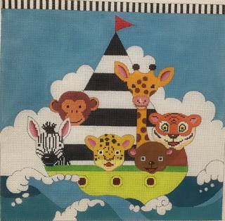 AN352 Animals on a Sailboat by Colors of Praise Art Studio (thumbnail)