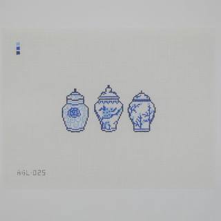 Ginger Jar Trio Canvas by Dogwood Needlepoint (thumbnail)