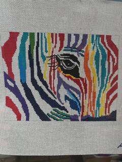 Rainbow Zebra Clutch by The Gingham Stitchery (thumbnail)