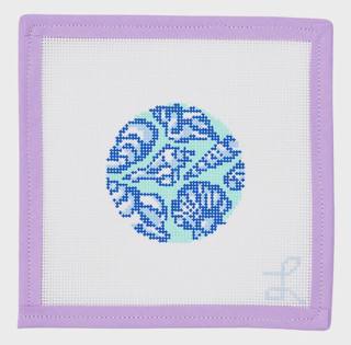 Blue & Turquoise Shell Round by Lycette Designs (thumbnail)