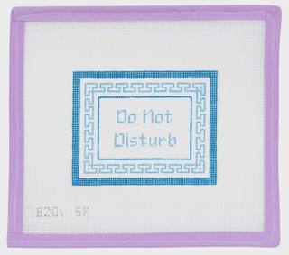 Do Not Disturb - Greek Key by Liz Goodrick-Dillon (Tapestry Tent, via Susan Roberts) (thumbnail)