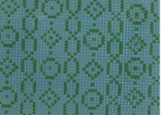 Wallet Insert - geometric chain/circle/diamond green on turquoise by Kristine Kingston (thumbnail)