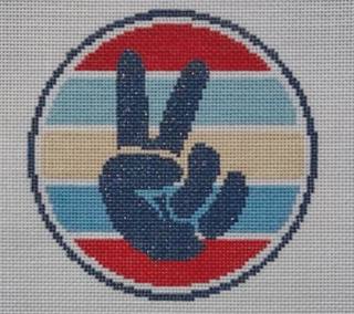 Patriotic Peace Out Round by Audra Designs (thumbnail)