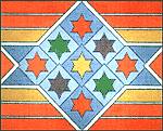 Star of Stars Kippah by Gone Stitching (thumbnail)