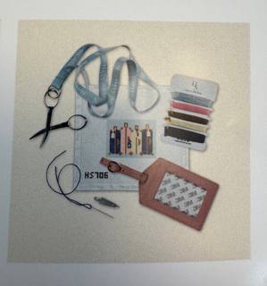 Luggage Tag Needlepoint Kit - Symphony of Suitcases by Happy Stitching (thumbnail)