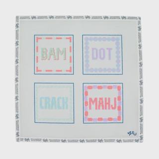 Mahjong - Dot Crack Bam Coasters by Boxwood Needlepoint (thumbnail)