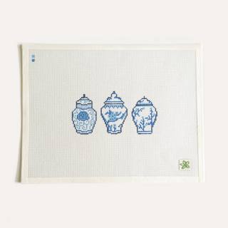 Ginger Jar Trio by Dogwood Needlepoint (thumbnail)