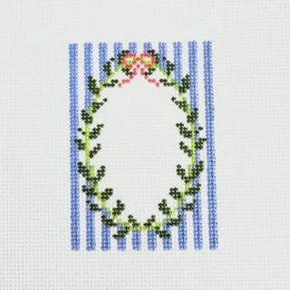 Rachel Barri Striped Wreath Needlepoint Canvas by Rachel Barri Designs (thumbnail)