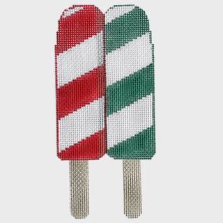 Red Green Popsicle Striped by Kathy Schenkel (thumbnail)