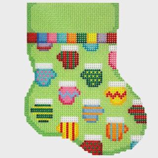 NTG TS867 - Mittens Repeat Mini Sock by Two Sisters Needlepoint (thumbnail)