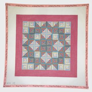 Log Cabin Star Quilt by Susan Roberts Needlepoint (thumbnail)