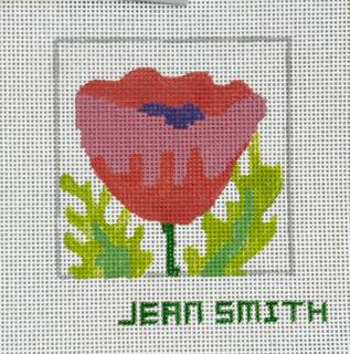 Pink and Red Poppy Coaster by Jean Smith Designs (thumbnail)
