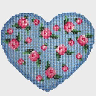 NTG TS909 - Scattered Rose Heart by Two Sisters Needlepoint (thumbnail)