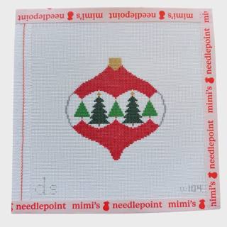 X-Mas Ball with Tree by Doolittle Stitchery (thumbnail)