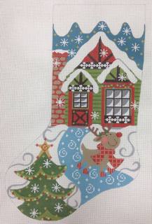 reindeer stocking by Danji Designs (thumbnail)