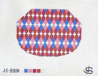 Teardrop Kiss Lock Bag Needlepoint Canvas – Bright by Jeni Sandberg Needlepoint (thumbnail)