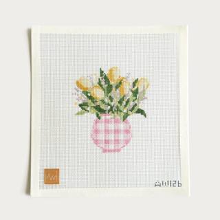 Pink Gingham Vase by Audrey Wu Designs (thumbnail)