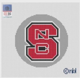 NC State Logo by Needlepoint by Laura (thumbnail)