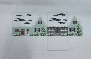 Green Christmas Mini 3D House by Liz Goodrick-Dillon (Tapestry Tent, via Susan Roberts) (thumbnail)