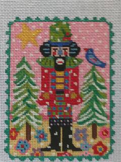 Nutcracker with Trees by Kate Dickerson Needlepoint Collections (thumbnail)