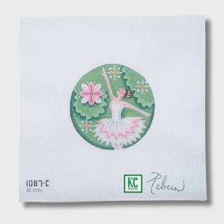 Snow Queen Round Canvas by Rebecca Wood Designs (thumbnail)