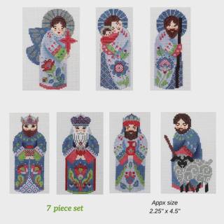 Abigail Cecile The Nativity Series in Lavender: 7 Piece set Canvases by PLD Designs (thumbnail)