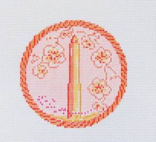 Washington DC Round - Washington Memorial by Penny Linn Designs (thumbnail)