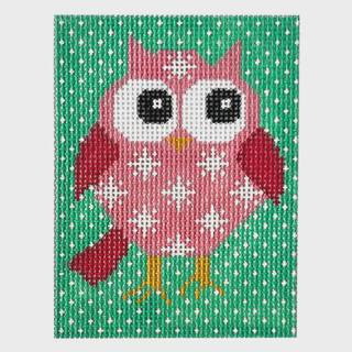 Pink Owl by CBK Needlepoint (thumbnail)