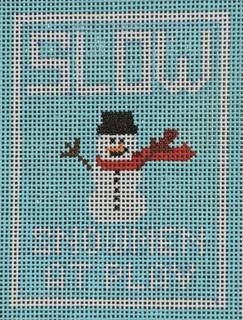 Snowman at Play by Kimberly Ann Needlepoint (thumbnail)
