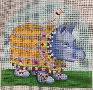 ralph rhino by Kate Dickerson Needlepoint Collections (thumbnail)