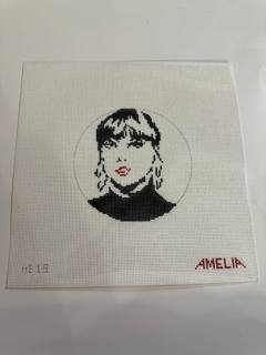 Taylor Round Ornament by The Gingham Stitchery (thumbnail)