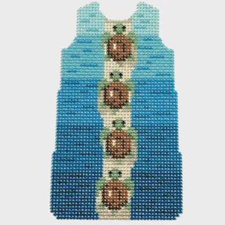 Sea Turtle Line Up Mini Shift by Two Sisters Needlepoint (thumbnail)