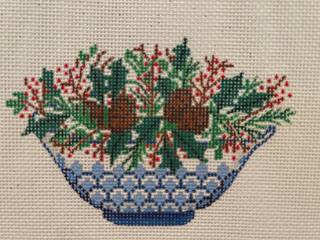 Chinese Bowl with Greens by Kate Dickerson Needlepoint Collections (thumbnail)