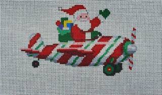 Santa Pilot Ornament by Liz Goodrick-Dillon (Tapestry Tent, via Susan Roberts) (thumbnail)