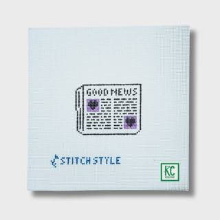 Good News Newspaper Canvas by Stitch Style Needlepoint (thumbnail)