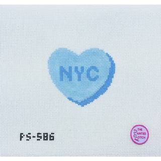 NYC Conversation Heart – Blue by The Painted Stitch (thumbnail)