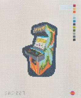 Saturnalia Stitching Arcade Game Terminal Needlepoint Canvas by Saturnalia Stitching (thumbnail)