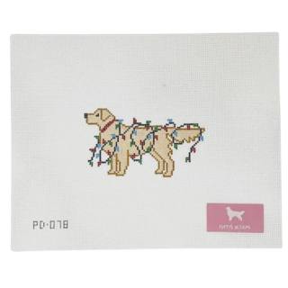 Golden Retriever Wrapped In Lights by Poppy's Designs (thumbnail)