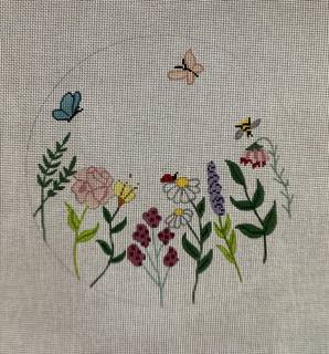 Floral Whimsy Round Pillow by Elm Tree Designs (thumbnail)